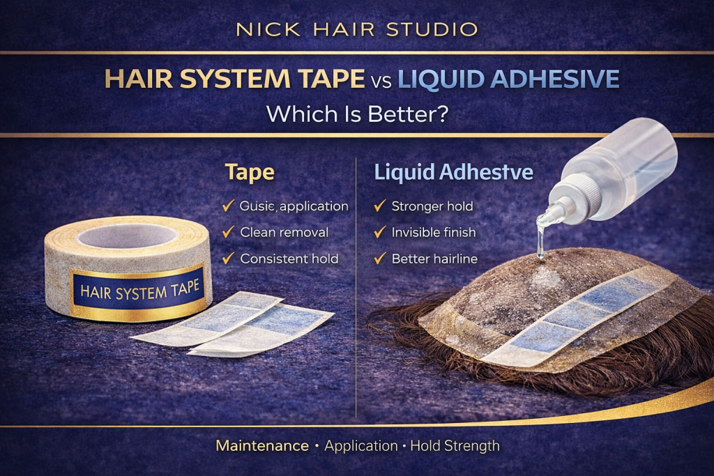 Hair System Tape vs Liquid Adhesive: Which Is Better?